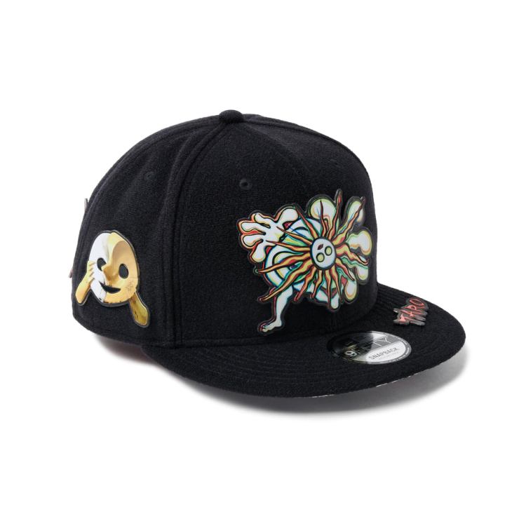 バッファローズ　岡本太郎New Era 9FIFTY キャップ 黒/金 NEW ERA（ニューエラ） キャップ コラボ メンズ レディース 帽子 岡本