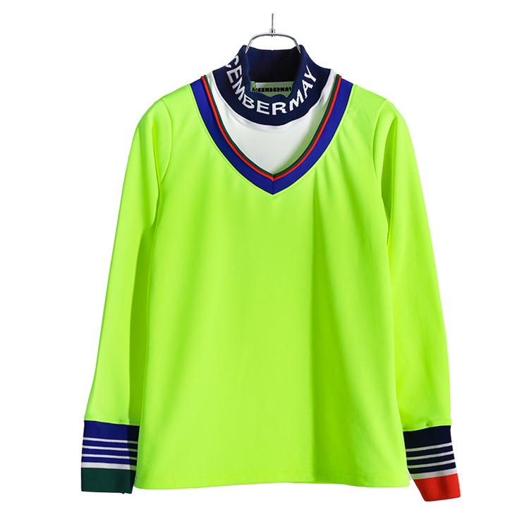 ディセンバーメイネイビー グレー 長袖 ハイネック ウェア