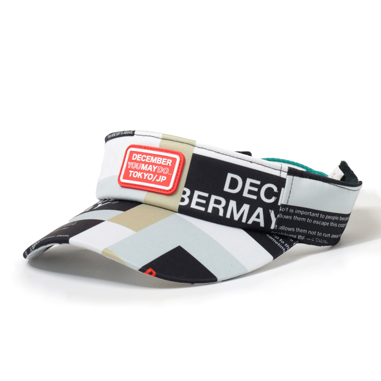 ディセンバーメイ ゴルフ サンバイザー メンズ レディース 帽子 速乾 撥水 総柄 グラフィック フリーサイズ ゴルフウェア ブランド 3-999-5131 DECEMBERMAY ディセンバーメイ ゴルフ サンバイザー メンズ レディース 帽子 速乾