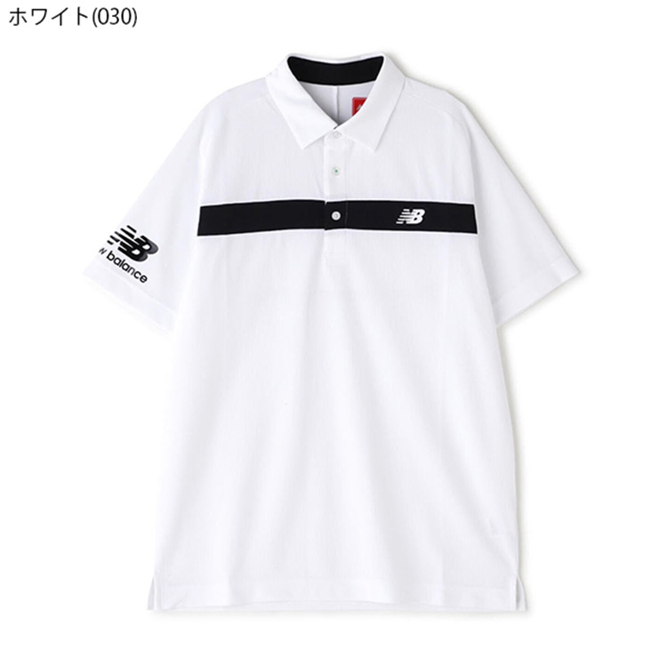ニューバランスゴルフ ポロシャツ ホワイト ブラック サイズ6 New Balance Golf ニューバランス ゴルフ ポロシャツ メンズ