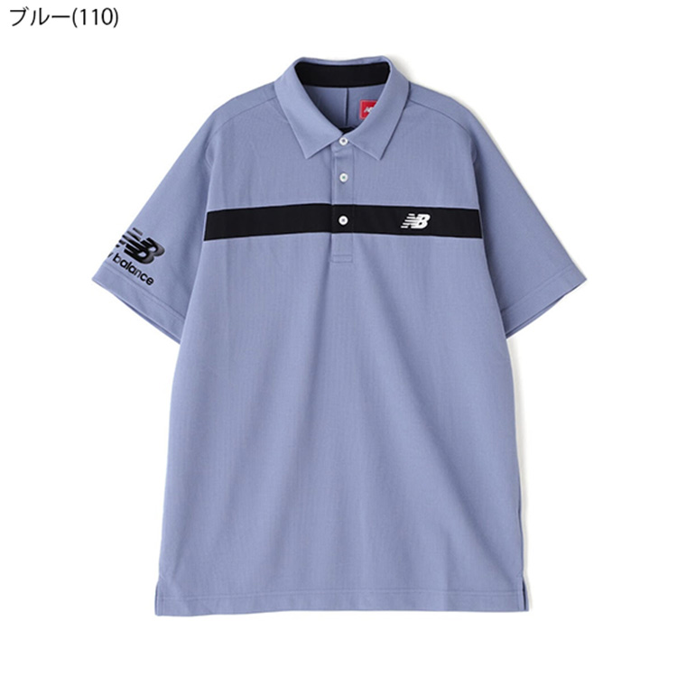 New Balance Golf ニューバランスゴルフ 総柄 ロゴ ポロシャツ New Balance Golf 【美品】ニューバランスゴルフ 半袖ポロシャツ