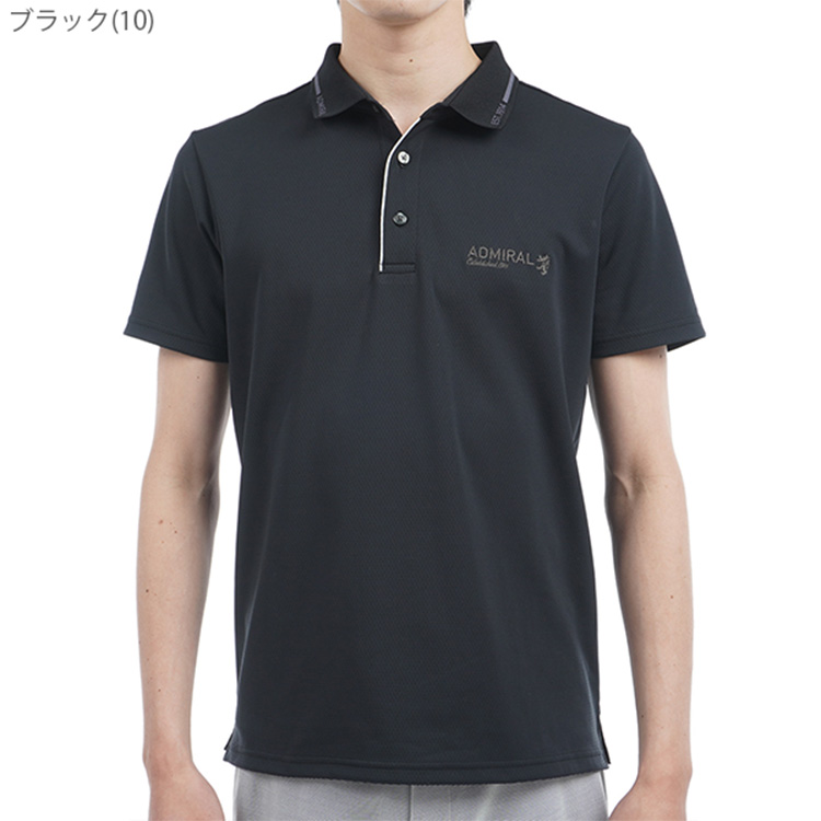 Admiral - 新品、未使用】アドミラル　メンズ　ポロシャツGolf 黒　46 Admiral （セール）アドミラル ゴルフ メンズ フラッグ