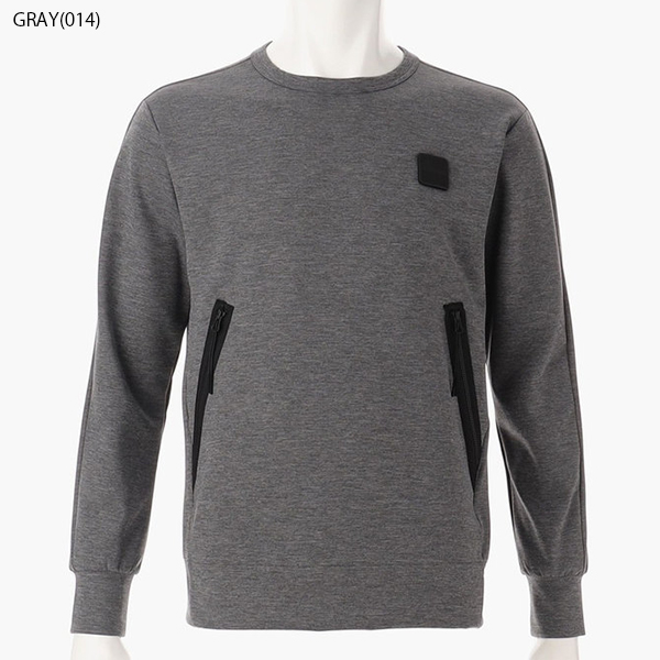 美品　ブリーフィング ゴルフ ニット メンズ 長袖 クルーネック グレー　Mサイズ briefing golf BRG231M29 BRIEFING GOLF ブリーフィング ゴルフ プルオーバー メンズ 長袖