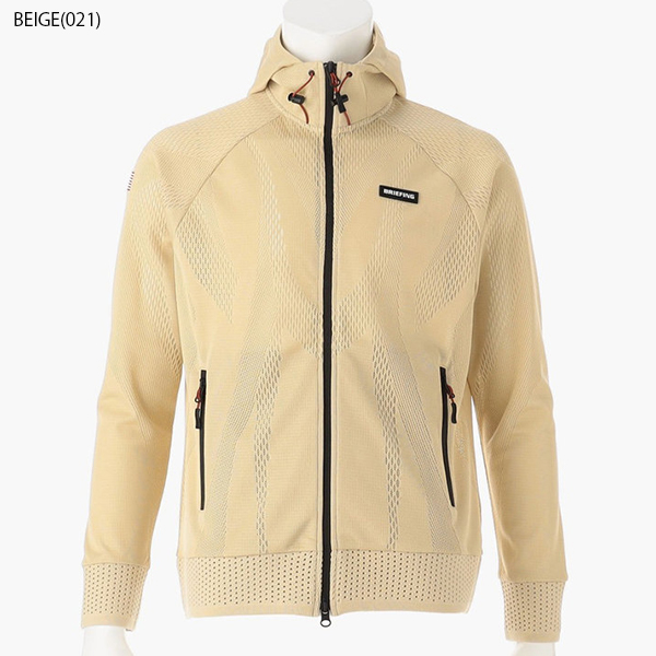 ブリーフィング ゴルフ パーカー メンズ 長袖 ジップアップパーカー ファスナー フード メッシュ ゴルフウェア ブランド 春 秋 無地 BRIEFING GOLF BRG231M44(27588円)