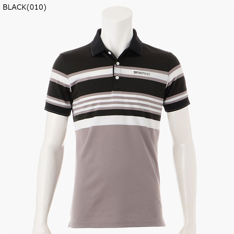 ブリーフィング ゴルフ ポロシャツ メンズ 半袖 シャツ 吸水速乾 ストレッチ ボーダー ゴルフウェア ブランド ロゴ BRIEFING BRG241M62｜takeuchi-golf｜02