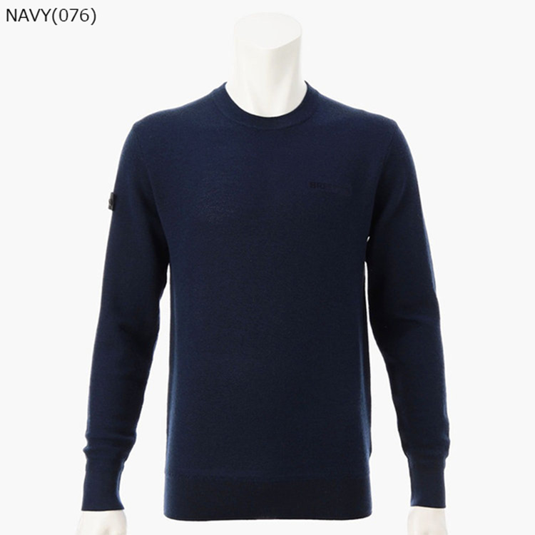 BRIEFING クルーネックニット ネイビーLサイズ