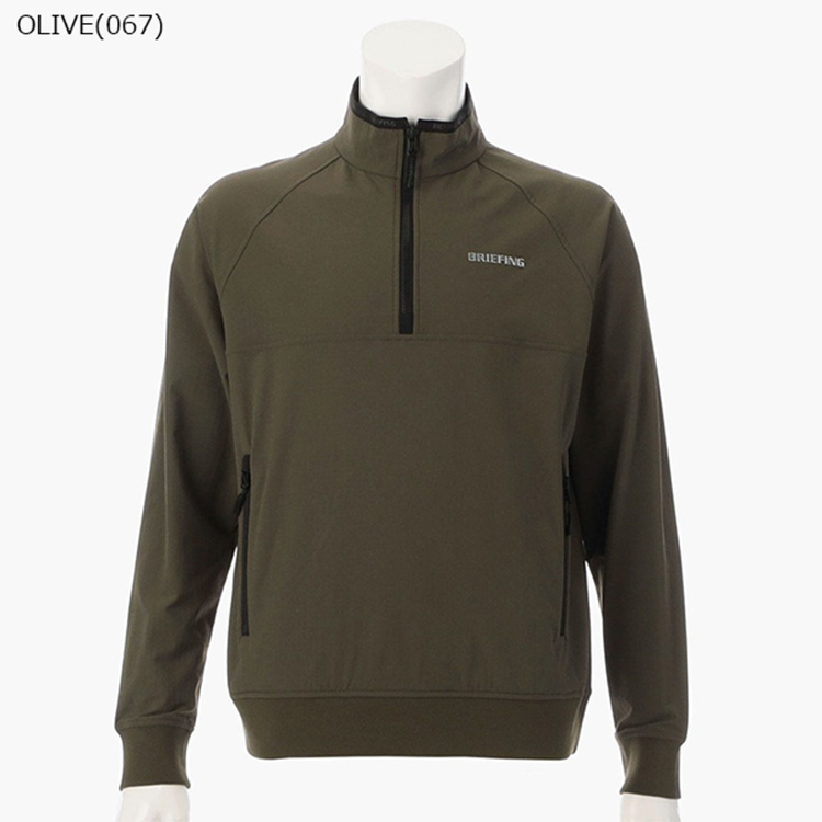 ブリーフィング・長袖フルジップジャケット メンズＬ・カーキ＋黒 BRIEFING GOLF ゴルフ メンズジャケット｜メンズウエア｜ゴルフ