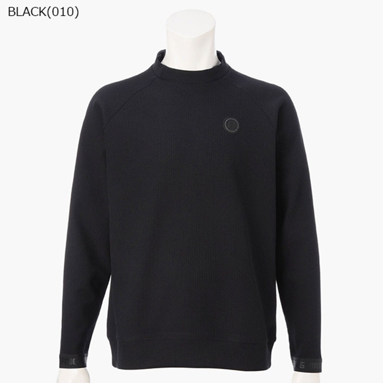 BRIEFING ゴルフ用モックシャツ☆　ブラックｘオリーブ　XL BRIEFING GOLF ゴルフシャツ（柄：ロゴ）｜メンズウエア｜ゴルフ