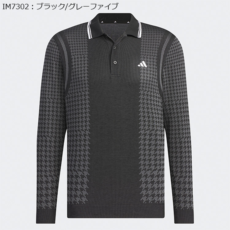 adidas（アディダス） ゴルフ ポロシャツ メンズ 長袖 シャツ ポロ