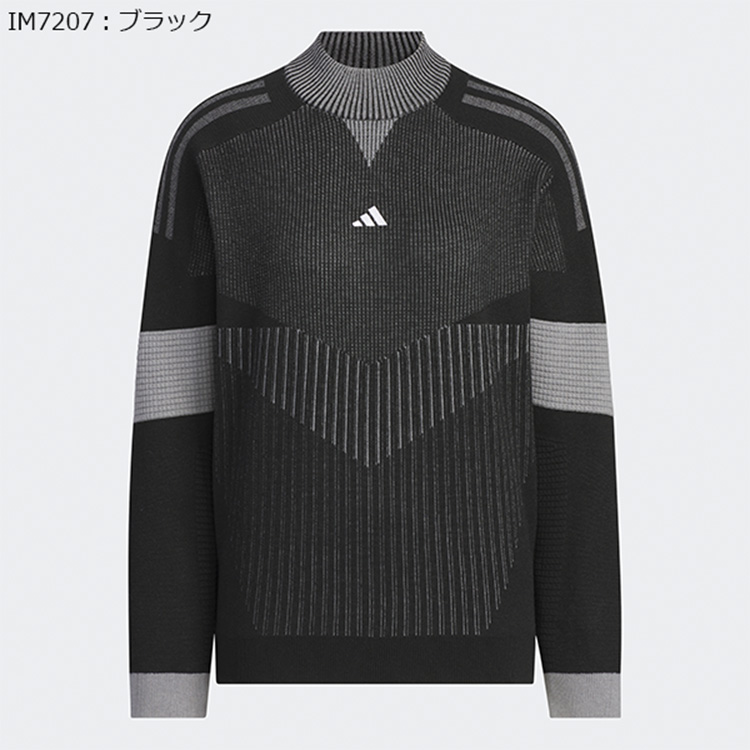 【新品未使用】adidas golf 長袖 クルーネック セーター　Lサイズ　黒 adidas（アディダス） ゴルフ セーター レディース 長袖 ニット クルー