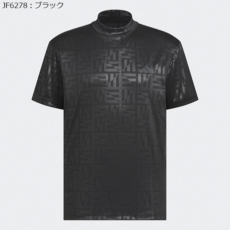 ゴルフウェア　adidas メンズ　モックネック　　　　ブラック★新品・未使用 アディダス（adidas）（メンズ）ゴルフウェア 吸汗速乾 モック