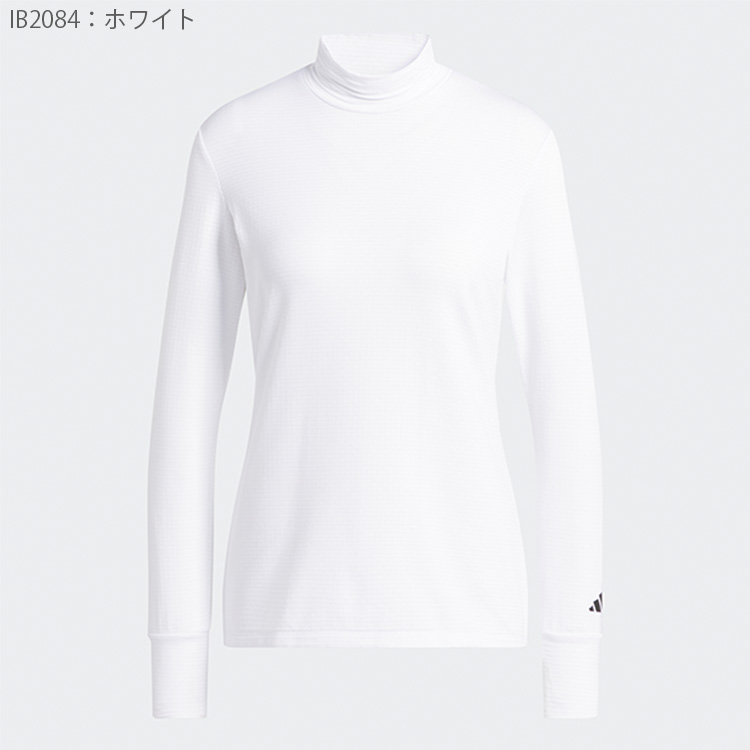 新品✨アディダスゴルフ　長袖モックネックシャツ　スカート　吸湿　ベージュ　白　Ｌ adidas 2022年秋冬モデル日本正規品20％OFF アディダス PLAY