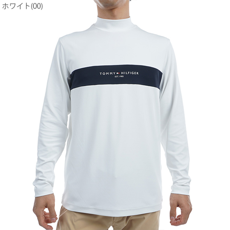 【SALE】トミーヒルフィガー 長袖モックネックシャツ (THMA454) M TOMMY HILFIGER GOLF（トミー ヒルフィガー ゴルフ） トミー