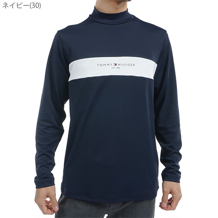 【SALE】トミーヒルフィガー ゴルフ長袖モックネックシャツ (THMA454) TOMMY HILFIGER GOLF（トミー ヒルフィガー ゴルフ） トミー