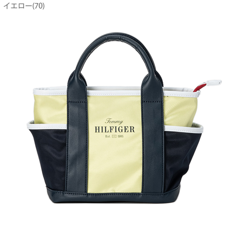 【新品未使用品】トミーヒルフィガーゴルフ　ゴルフトートバッグイエロー トミーヒルフィガー ゴルフ ラウンドバッグ（色：イエロー系）の