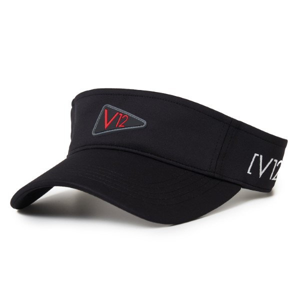 V12 ゴルフ バイザー メンズ レディース ゴルフバイザー サンバイザー ツイル 帽子 ブランド 無地 黒 ブラック シンプル スポーツ V122220-CP05｜takeuchi-golf｜02