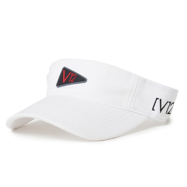 V12 ゴルフ バイザー メンズ レディース ゴルフバイザー サンバイザー ツイル 帽子 ブランド 無地 白 ホワイト シンプル スポーツ V122220-CP05｜takeuchi-golf｜02