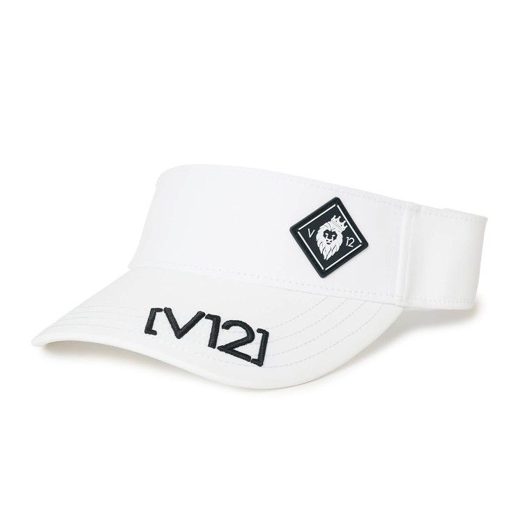 V12 ゴルフ サンバイザー メンズ レディース 無地 シンプル 帽子 ゴルフキャップ ゴルフウェア フリーサイズ ブランド ロゴ V122410-CP08｜takeuchi-golf｜02