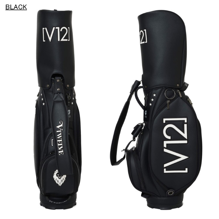 〈値下げしました〉【新品】V12 ゴルフバッグ ブラック V12（ヴィ・トゥエルヴ） ゴルフ キャディバッグ スタンドバッグ