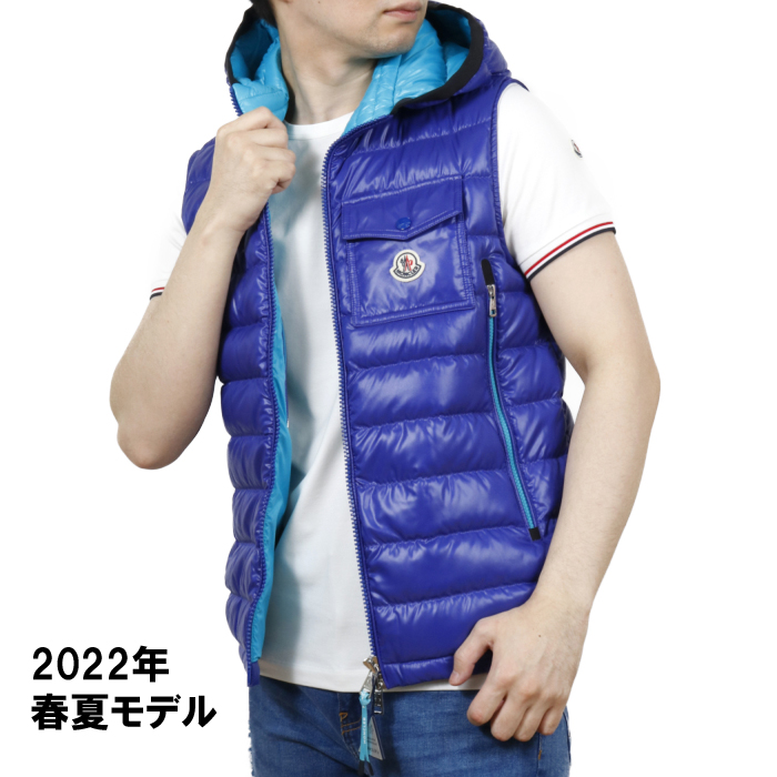 2022年最新海外 新品 サイズ2 MONCLER RAGOT ロゴ フード ダウンベスト