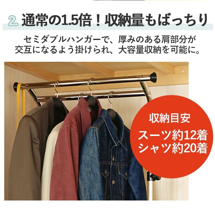 ハンガーラック 頑丈 押し入れ 収納 伸縮 小さい 低め 小型 省スペース