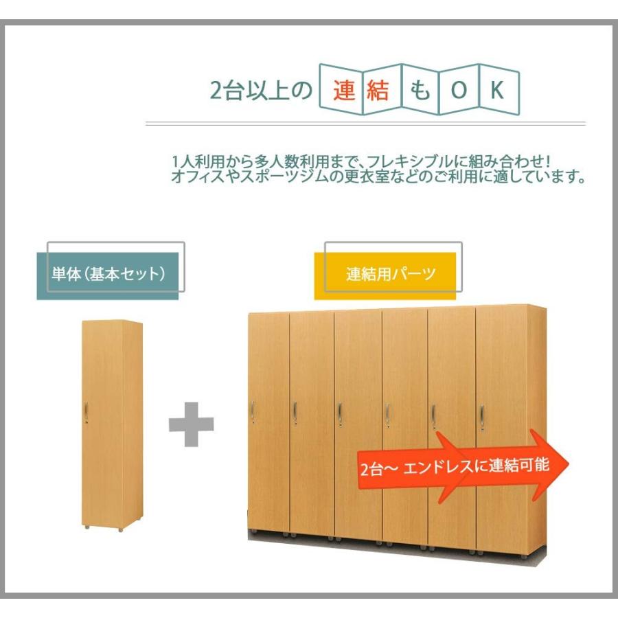 木製ロッカー 1段 単体 鍵付き 収納 一人用 オフィス おしゃれ 更衣室 