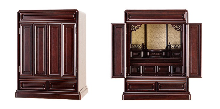 仏壇屋 滝田商店 仏壇 唐木ミニ仏壇 紫檀仏壇 (No.5-1) 23号 国産(日本