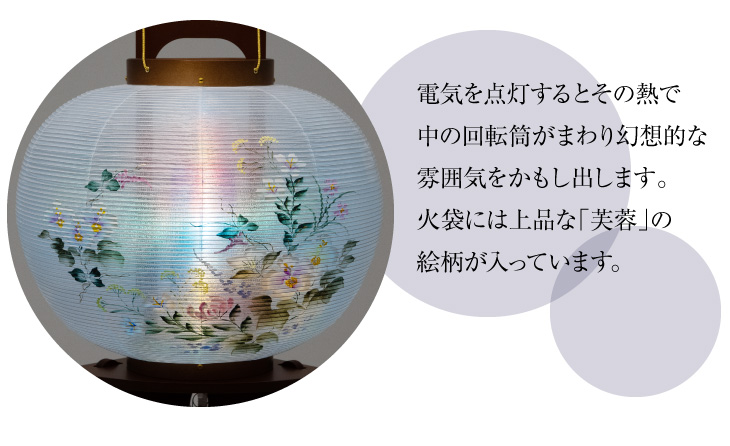 仏壇屋 滝田商店 特選 盆提灯 盆ちょうちん お盆提灯 回転行灯 たま