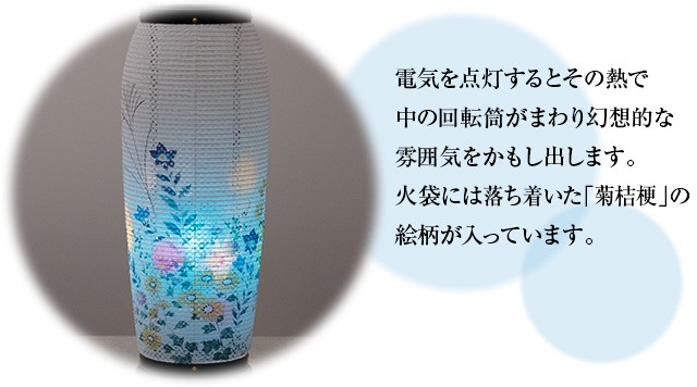 仏壇屋 滝田商店 盆提灯 盆ちょうちん お盆提灯 回転行灯 あかつき1号