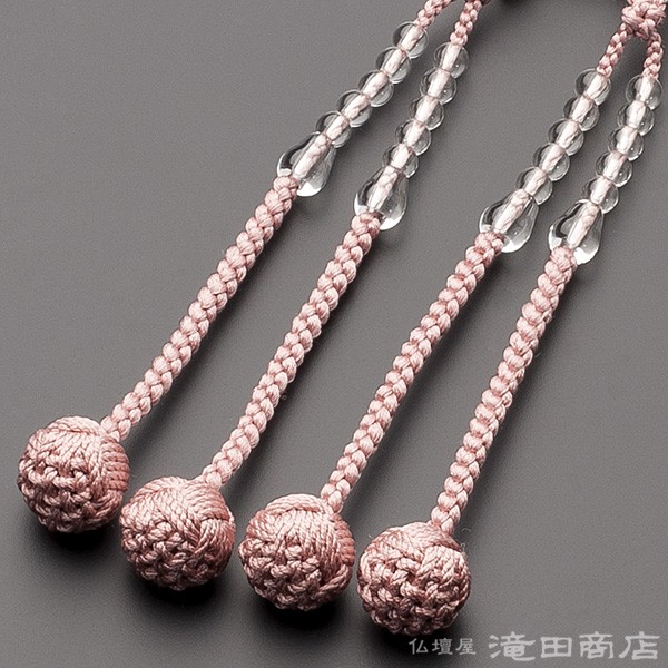 仏壇屋 滝田商店 数珠 真言宗 女性用 本水晶 8寸 宗派別念珠 数珠袋
