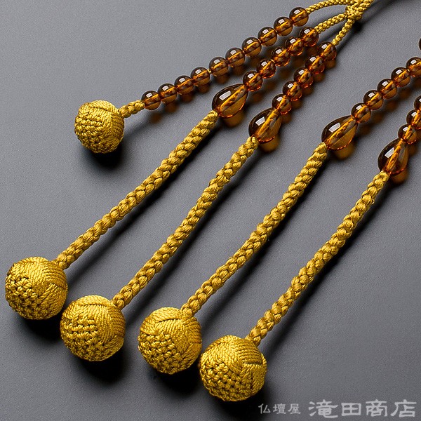 数珠 天然琥珀　念珠 房付き jyu-s073_fusa_f.jpg