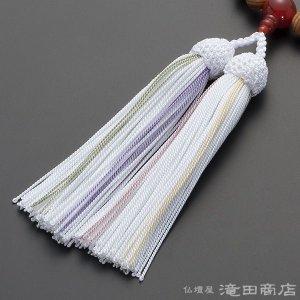 仏壇屋 滝田商店 神道用数珠 女性用 桧(ひのき) 瑪瑙(メノウ)仕立 2天