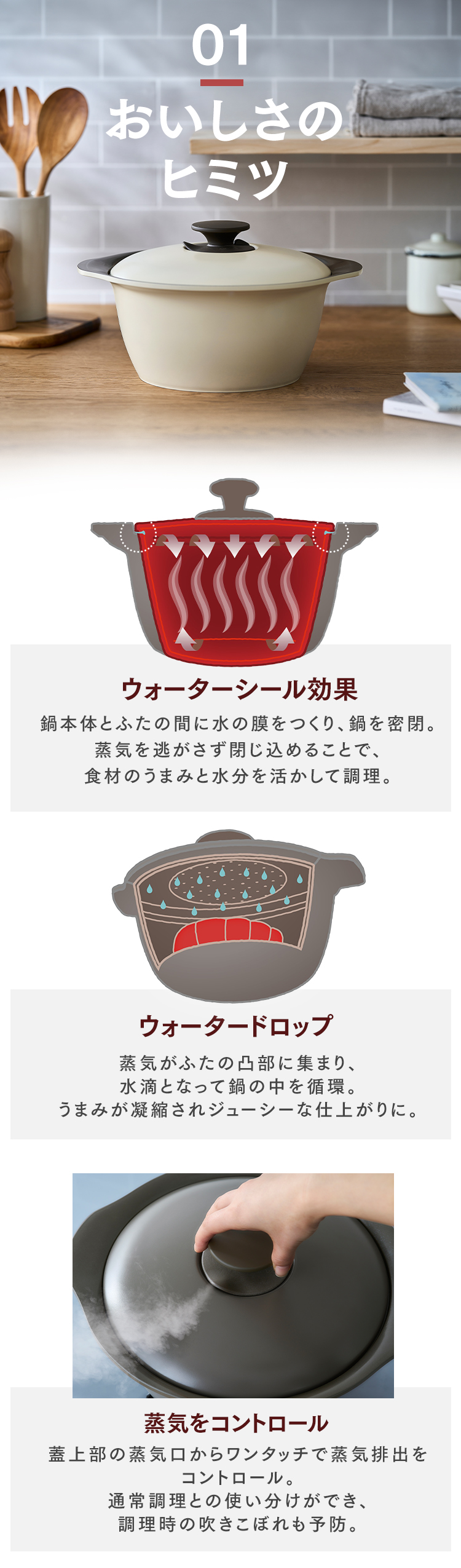 鍋 ih対応 20cm 両手鍋 ih ガス火対応 なべ 無水調理鍋 深型