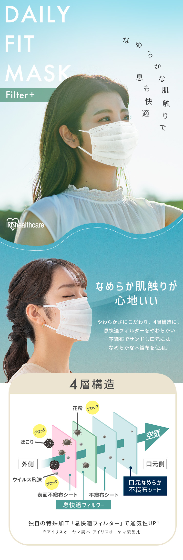 IRIS OHYAMA（アイリスオーヤマ） マスク 不織布 プリーツマスク DAILY