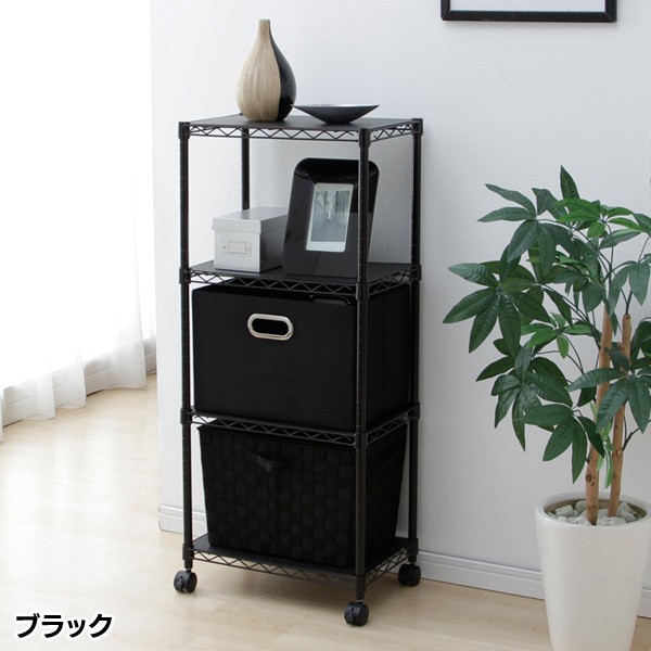 ウッドボード付きカラーメタルラック CBM-44104W アイリスオーヤマ