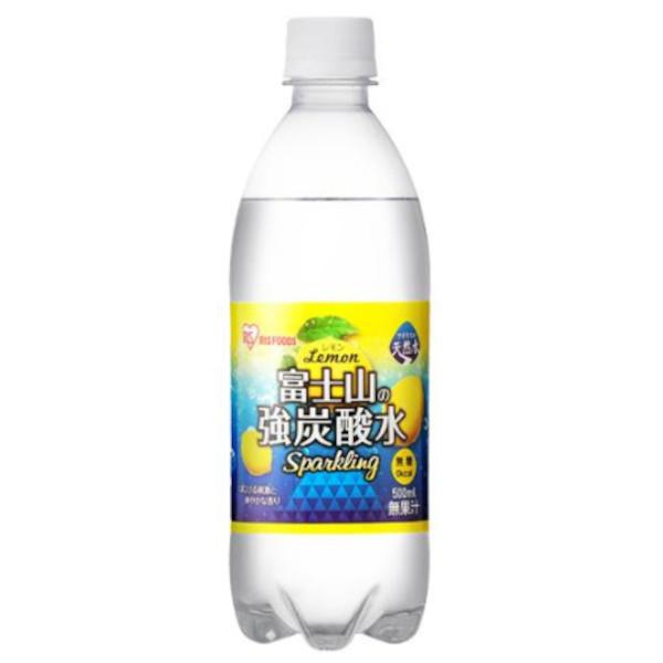 炭酸水 500ml 24本 強炭酸 スパークリングウォーター ラベルレス ミネラルウォーター 国産 天然水 アイリスオーヤマ 送料無料 | IRIS OHYAMA | 03