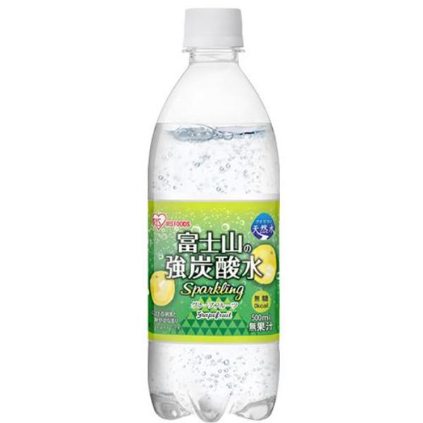 炭酸水 500ml 24本 強炭酸 スパークリングウォーター ラベルレス ミネラルウォーター 国産 天然水 アイリスオーヤマ 送料無料 | IRIS OHYAMA | 04