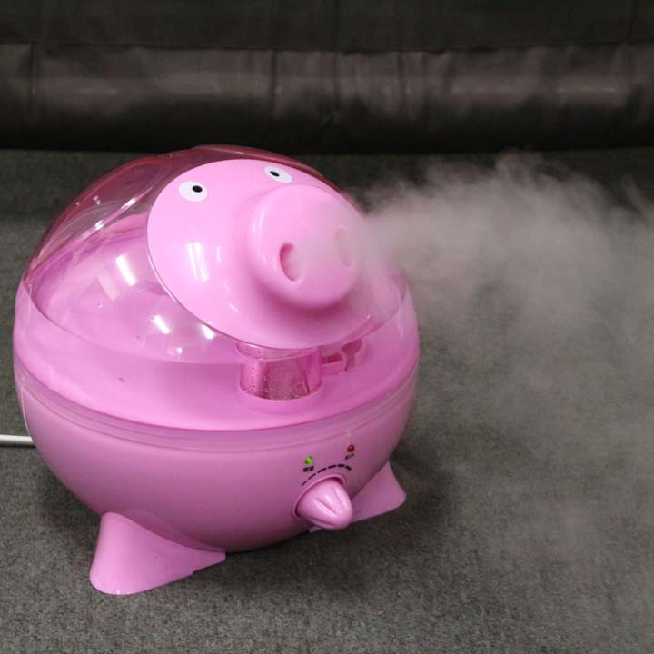 加湿器 ブタの超音波加湿器 J59 ブラック・ピンク SIS（B