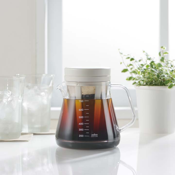 コーヒーサーバーアイスコーヒー水出しフィルター付きコーヒードリッパーコーヒーサーバーストロン2WAYドリッパーセットホワイト曙産業 
