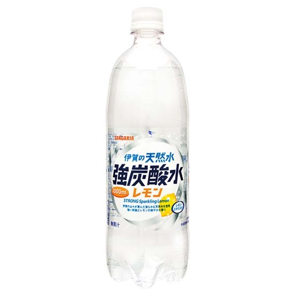 強炭酸水 炭酸水 強炭酸 24本 1L まとめ買い ペットボトル 送料無料 伊賀の天然水 1000ml サンガリア (D) 代引不可｜takuhaibin｜05