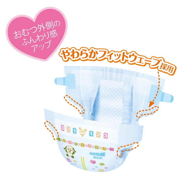GOO.N おむつ オムツ 紙おむつ グーン GOON テープタイプ 新生児 (お
