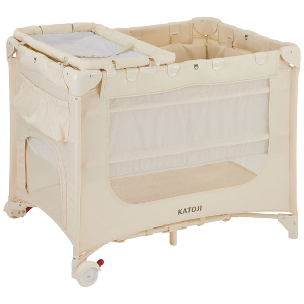 カトージ（KATOJI） ポータブルベビーベッド おむつ替えテーブル付き