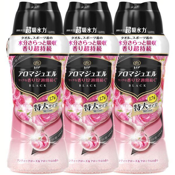 P&G 柔軟剤 レノア アロマジュエル ビーズ 本体 特大 805ml 3個セット