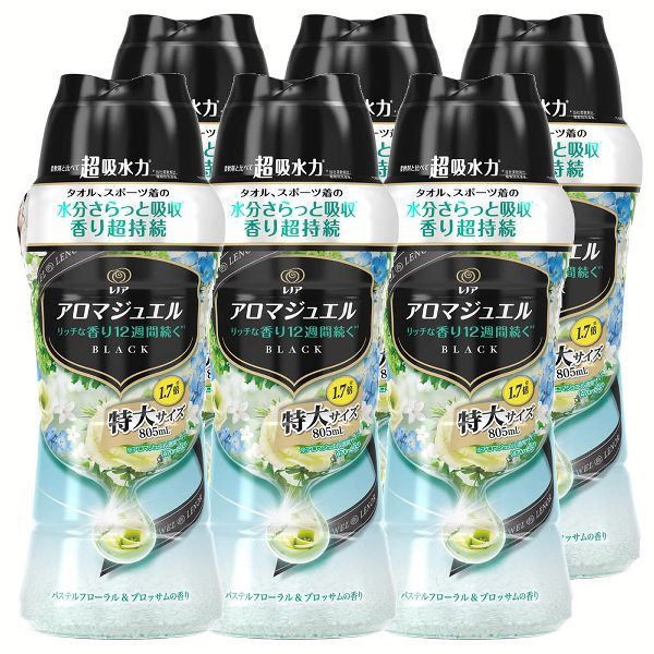 P&G 柔軟剤 レノア アロマジュエル ビーズ 本体 特大 805ml 6個セット