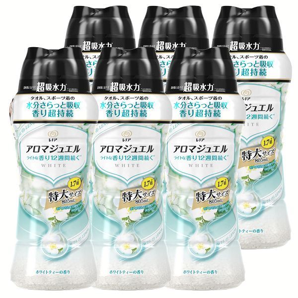 P&G 柔軟剤 レノア アロマジュエル ビーズ 本体 特大 805ml 6個セット