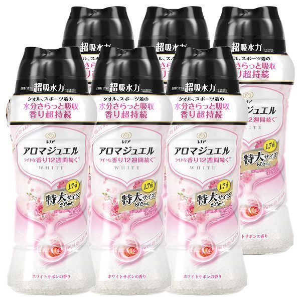 P&G 柔軟剤 レノア アロマジュエル ビーズ 本体 特大 805ml 6個セット