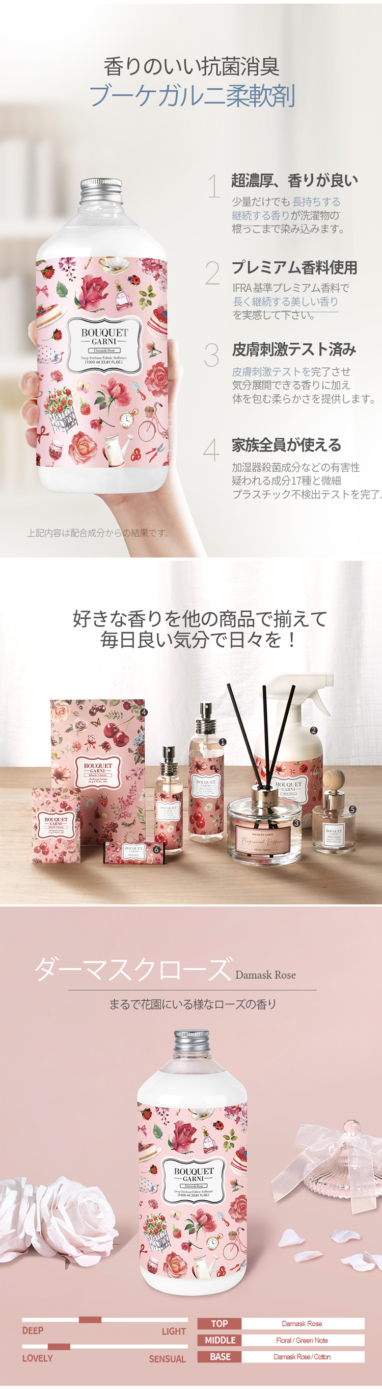 柔軟剤 ブーケガルニ 1L 洗濯 衣類用 超高濃縮 Bouquet Garni 衣類用