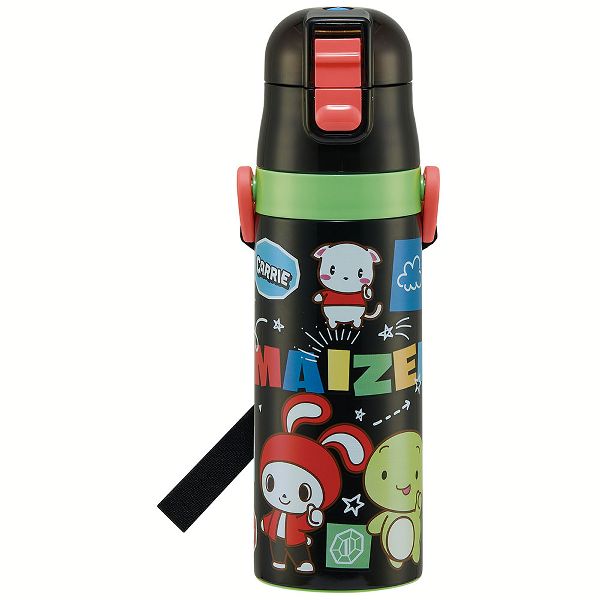 水筒 キッズ 470ml ワンタッチ 直飲み 子供 ちいかわ トミカ プラレール プリンセス ポケモン スヌーピー パウパトロール スケーター 軽量 SDC4 | スケーター | 09