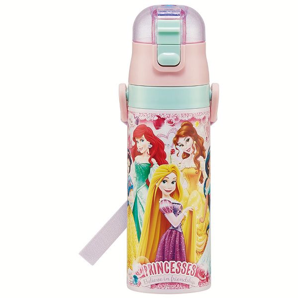 水筒 キッズ 470ml ワンタッチ 直飲み 子供 ちいかわ トミカ プラレール プリンセス ポケモン スヌーピー パウパトロール スケーター 軽量 SDC4 | スケーター | 14