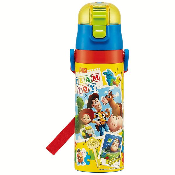 水筒 キッズ 470ml ワンタッチ 直飲み 子供 ちいかわ トミカ プラレール プリンセス ポケモン スヌーピー パウパトロール スケーター 軽量 SDC4 | スケーター | 15